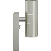 vidaXL Außenwandleuchte Silber 7 x 10 x 22 cm Edelstahl und Glas