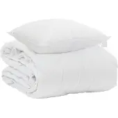 vidaXL Sommerdecke mit Kissen 2 Stk. Weiß Mikrofaser