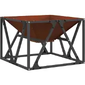 vidaXL Feuerstelle Rostig 50 x 50 x 35 cm Wetterfeststahl
