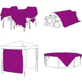 vidaXL Transparente Plane mit Ösen 5x10 m PVC