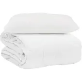 vidaXL Sommerdecke mit Kissen 2 stk. Weiß Mikrofaser