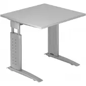 Hjh OFFICE PRO UNDA 8 S - 80 x 80 Grau/Silber höhenverstellbar