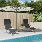 vidaXL 2024 Moderne Gartenliegen Sonnenliegen 2 Stk. Schwarz Textilene & Pulverbeschicht. Stahl 368603
