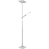 FABAS LUCE Ideal - Weiße LED-Stehleuchte aus Metall H.180 cm - 2 Lichter mit 40 W und 8 W mit integrierter LED 3000 K