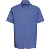 Russell Collection Klassisches Oxford Hemd – Kurzarm, aztec blue, XL