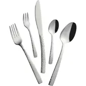 Mulex Besteck-Set "Madison", silber (edelstahlfarben), 60 Stk., Edelstahl 18/0, Essbesteck-Sets, Besteck-Set, Hammerschlagoptik