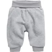 Schnizler Baby Pumphose Fleece mit Strickbund in Grau/Melange | Gr.: 56