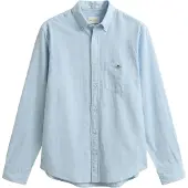 Gant Hemd Herren Reg Cotton Linen Shirt Sky Blue-XXXL
