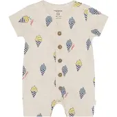 Noppies Strampler All Over Print in Oatmeal Melange | Gr.: 62