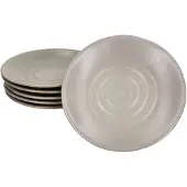 MamboCat CLAY GRAU 6er Set Kuchenteller Ø21,5cm Steingut grau Dessertteller Frühstück