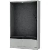 Sally Büroschrank mit Gesprächsplatz SALLY Akustische Ruhezone MentalBox Dark Graphite Grau