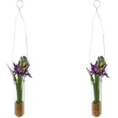 Creativ Green Kunstblume "Hyacinthe in Hängevase", lila, B:4cm H:35cm, Kunststoff, Kunstpflanzen, Kunstblume