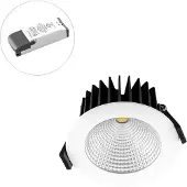 EVN LED Deckeneinbau rund weiß IP44 15W 3000K 1150lm DIMM EinbauØ85