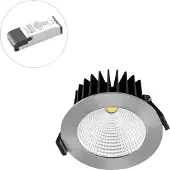 EVN LED Deckeneinbau rund chrom-sat. IP44 15W 3000K 1150lm DIMM EinbauØ85