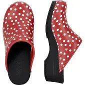 Sanita Medizinische Clog Fenja Rot Weiß-Schuhgröße 36