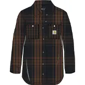 Carhartt Hemd Tencel Fiber Series Loose Twill Plaid Shirt Damen Black-XS