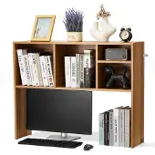 Vevor Schreibtisch Bücherregal 1-stufiger Organizer (94 x 24 x 73 cm) Tischregale Schreibtisch Organizer Ausstellungsregal aus Spanplatten mit rutschfesten Füßen