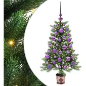 vidaXL Weihnachtsbaum mit 150 LEDs mit Ständer Grün 90 cm PE