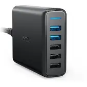 Anker PowerPort Speed 5, Drinnen, AC, Schwarz