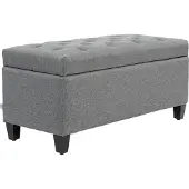 HOMCOM Sitzbank-100B x 40T x 44H cm-Hellgrau | Gr.: onesize
