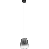 Nova Luce LED Pendelleuchte Oblo 3W warmweiss 3000K Rauchgrau Schwarz Glas Metall Ø16cm 9009174