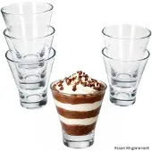 MamboCat YPSI 6x Dessertgläser Glas 150ml konisch stapelbar Dessert Snacks Salat Shots