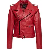 Queen Kerosin Lederjacke Marlon in rot | Gr.: XXL