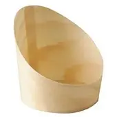 Papstar 50 Snackbecher, Holz "pure" 7,2 cm Höhe