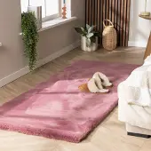 NATURL. Hochflor Läufer - Comfy Supreme Dunkelrosa 80x200 cm
