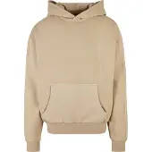 Urban Classics lässiger Herren Hoodie Rippstrick Rippbündchen 470 g/m² mit Baumwolle Beige