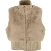 Urban Classics Steppweste "Ladies Cropped Faux Fur Vest"
