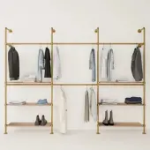 Pamo Design PAMO Kleiderstangensystem KIM DOUBLE 3 OAK