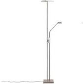 LINDBY Jonne Stehleuchte Nickel - , Jonne, dimmbar, Metallisch, für Wohnzimmer, Metall, Modern