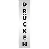 SECO Schild Drücken Zum Ankleben Aluminium 4,5 x 19 cm GOF126