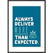 PaperFlow Wandbild Always deliver more than expected 500 x 700 mm