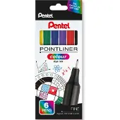 Pentel Finelineretui S40 6ST sortiert