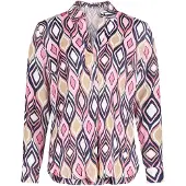 Betty Barclay Schlupfbluse langarm in Pink/Dark Blue | Gr.: 44