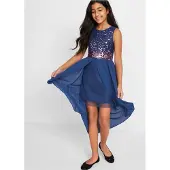 Bonprix Vokuhila-Kleid festliches Kleid, aus Polyester, regular fit