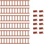 vidaXL Schneefanggitter Rot 600 x 2,5 x 20 cm Stahl