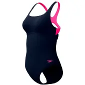 Speedo - Women's Solid Flex Band One Piece - Badeanzug Gr 42 blau