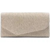 Manfield Silberfarbene Glitzer-Clutch | Größe Onesize
