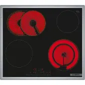 Bosch Serie 6 PKN645FP2E, Schwarz, Integriert, 60 cm, Keramik, Glaskeramik, 4 Zone(n)