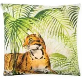 Excelsa Dekokissen Leopard Baumwolle 45x16x45 cm Bunt