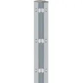 Wellker Eckpfosten Doppelstabmattenzaun mit Abdeckleiste verzinkt zum Einbetonieren, 830 mm