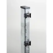 Wellker Pfosten Doppelstabmattenzaun mit Klemmplatten verzinkt zum Einbetonieren, 1230 mm