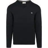 Gant Pullover Cotton V-Neck Herren Evening Blue-M