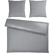 Premium Living Bettwäsche Xenia Streif XXL Silberfarben ca. 200x200cm