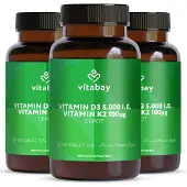 Vitabay Vitamin D3 K2 5000 IE 540 St Tabletten