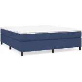 Syfax Boxspringbett mit Matratze Blau 160x200 cm Stoff