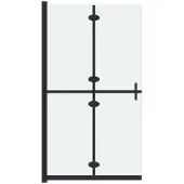 vidaXL Faltbare begehbare Duschwand ESG-Glas mattiert 70x190 cm